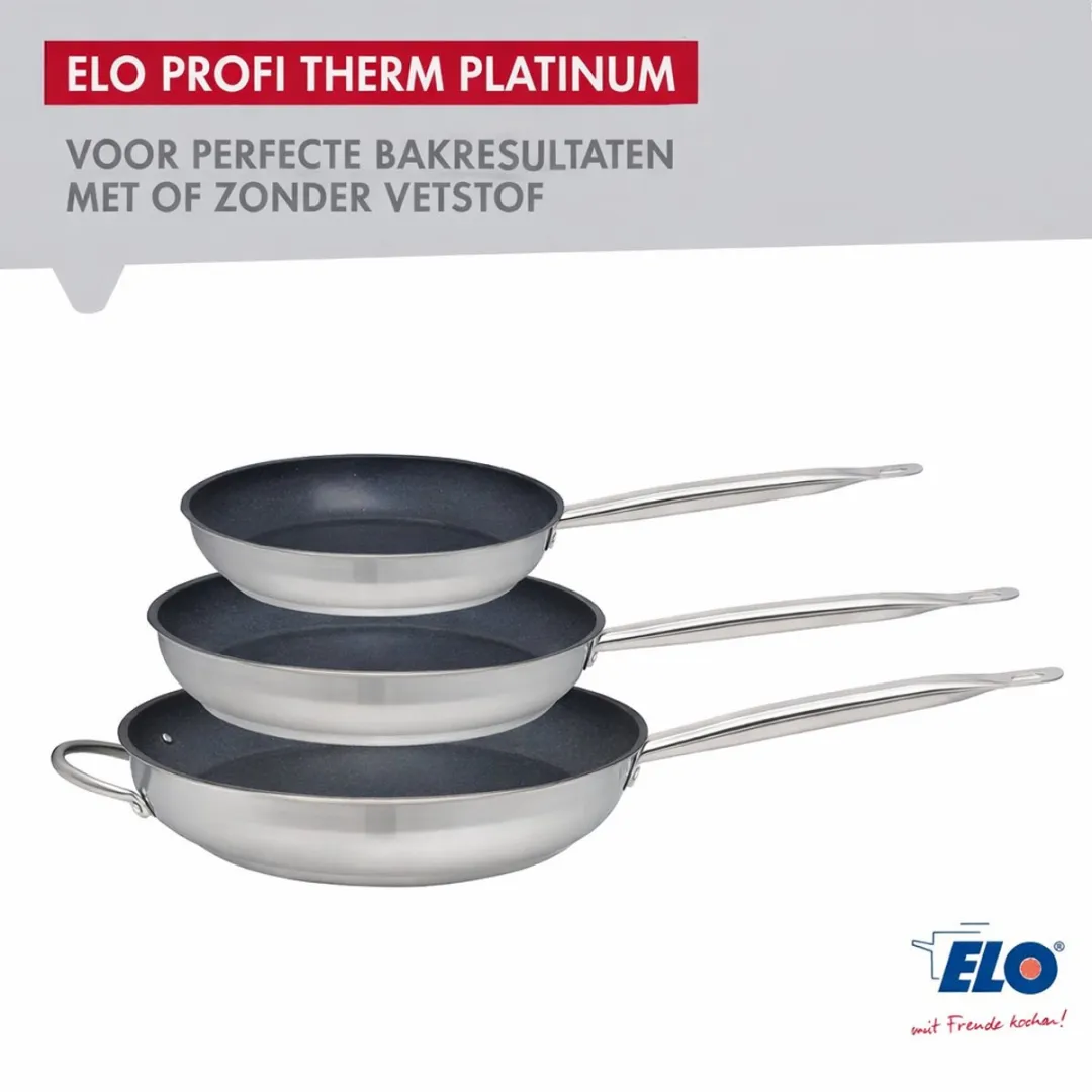 Fackelmann Elo 2454226 Koekenpan 32cm - RVS Inductie Zwart/Grijs