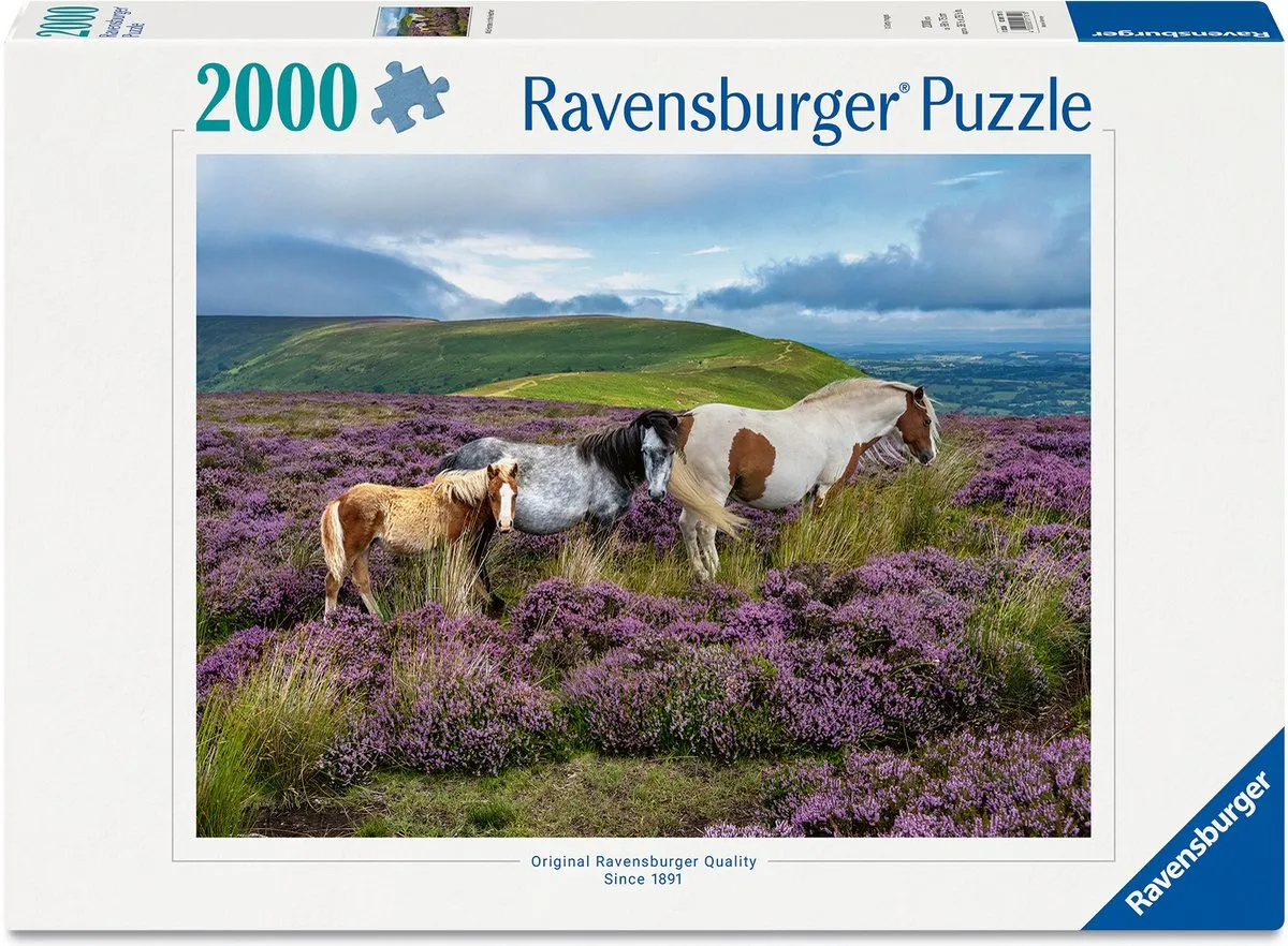 Ravensburger Wilde Paarden op de Hei Legpuzzel 2000 Stuks - Meerkleurig