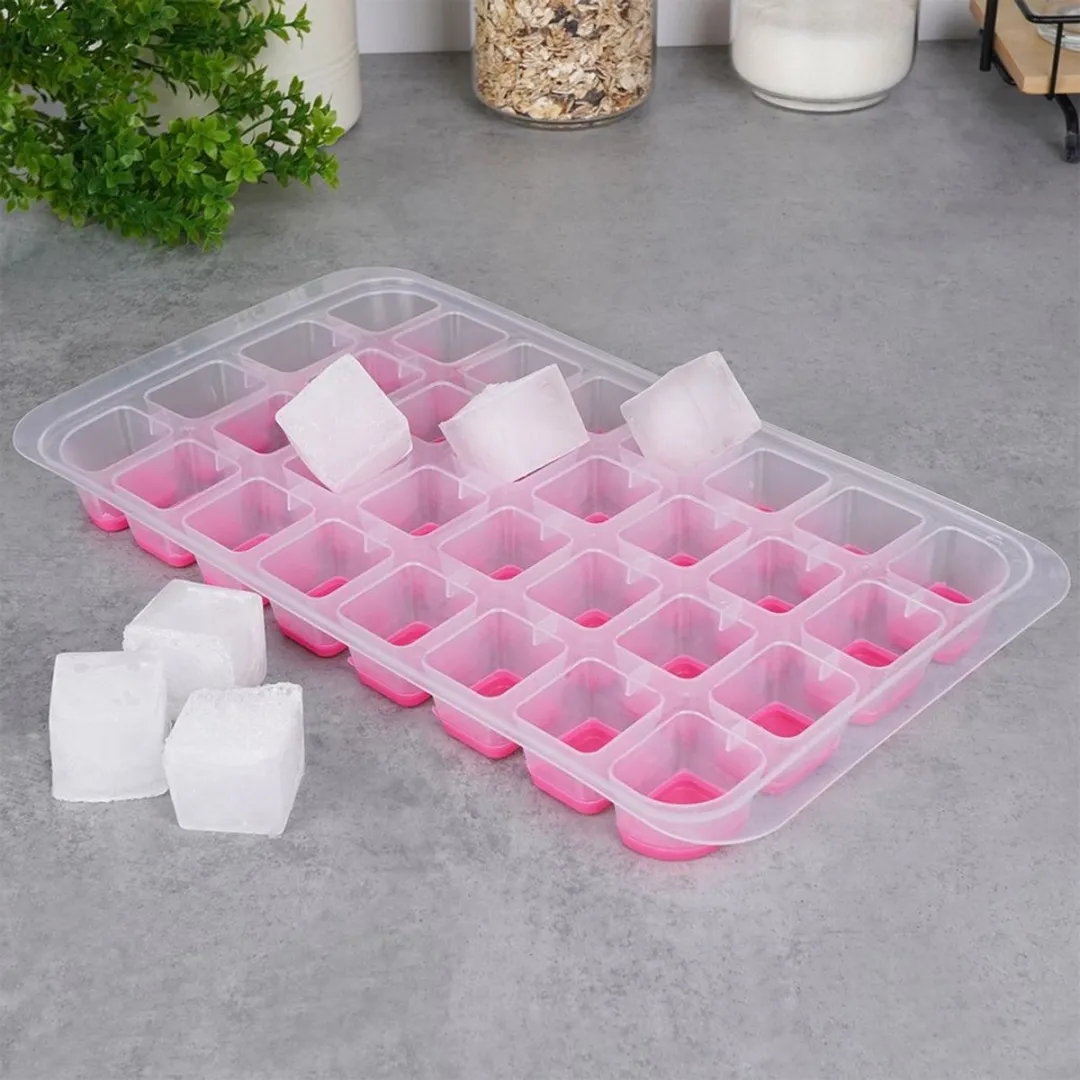 Excellent Houseware Siliconen IJsblokjesvorm 32 Stuks - 32,5x18cm - Groen
