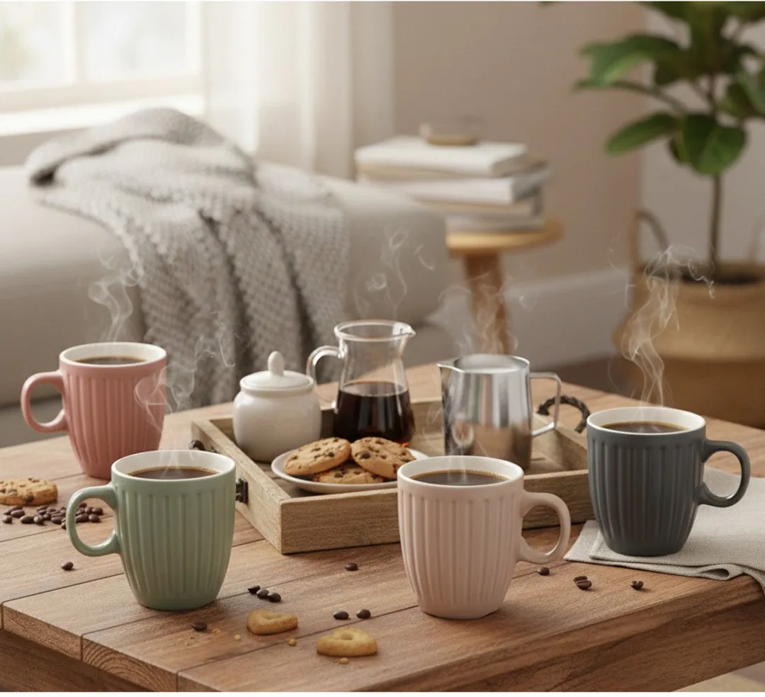 Excellent Houseware Koffiemok/Theemok 150ml - 12 Stuks - Kleurenmix