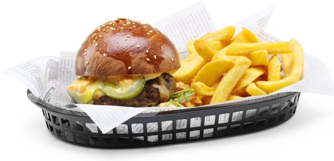 HENDI 426890 Serveermanden Fastfood - 6 Stuks - 275x175x38mm - Zwart - afbeelding 6 van 6