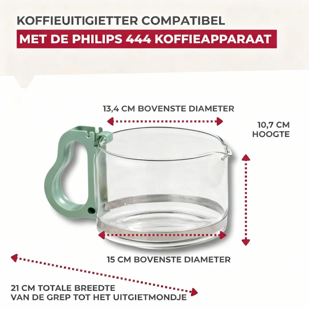 Fackelmann Koffiekan 2060850 - 1000ml - Glas/Plastic - Transparant - afbeelding 4 van 6
