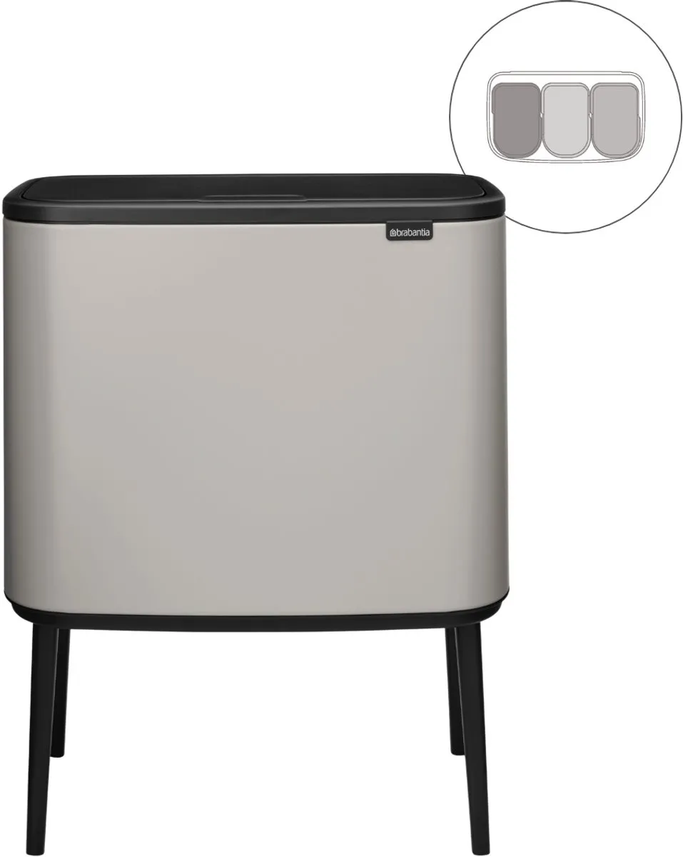 Brabantia Bo Touch Bin Prullenbak 3x11L