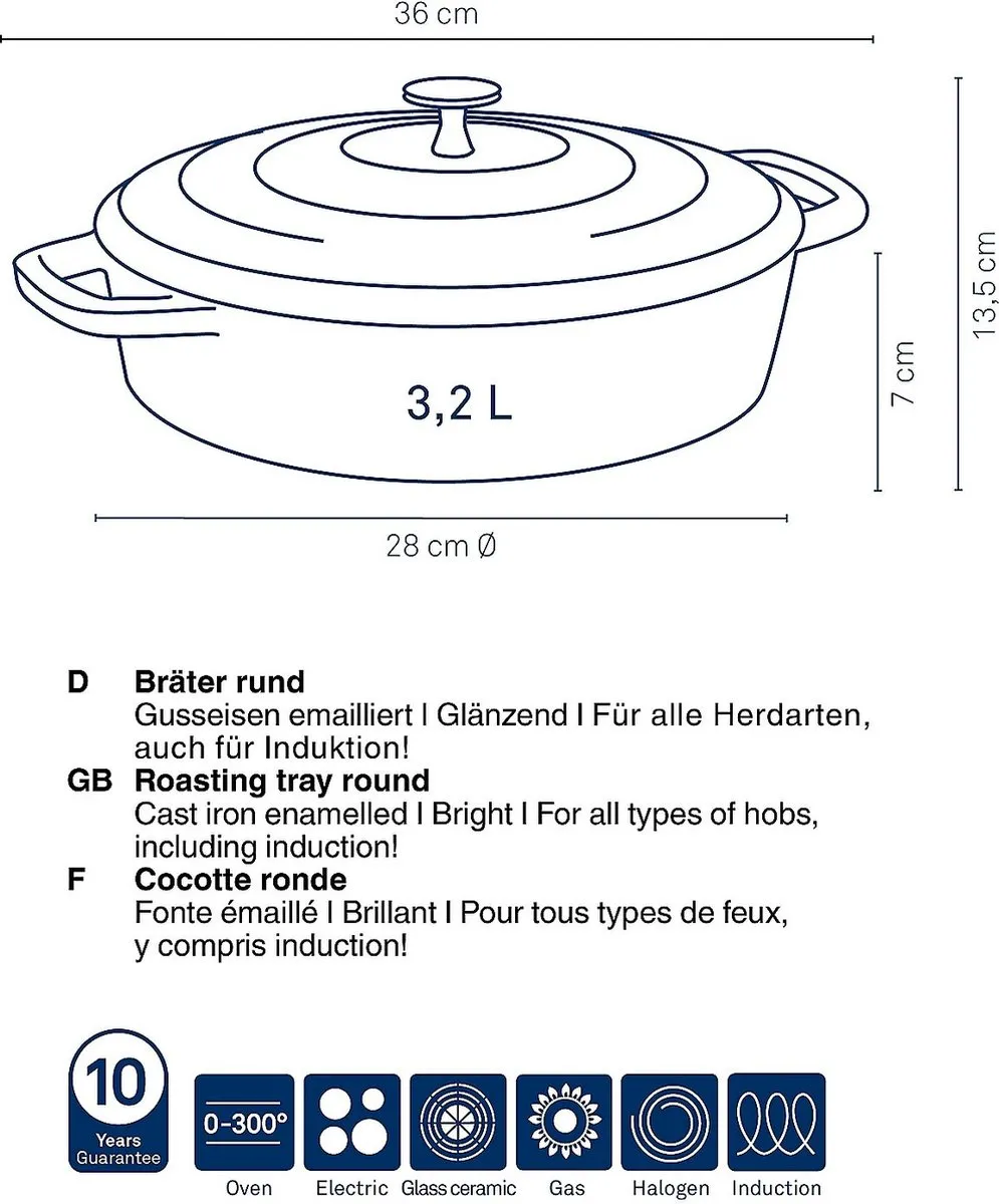 Kela Gietijzeren Braadpan 28cm - Grijs