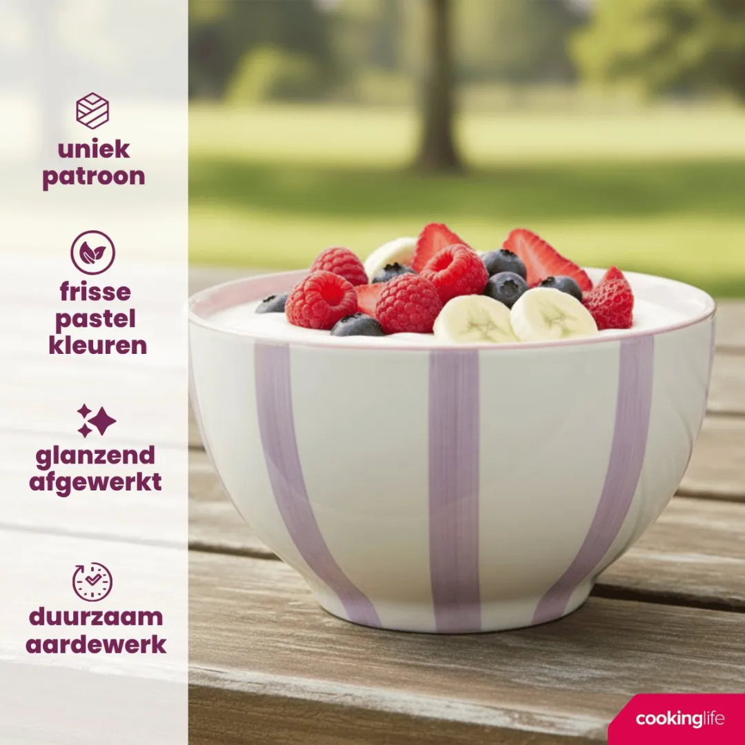 Cookinglife Soepkommen Spring Vibes - 6-delig Ø14cm - Aardewerk Pastel