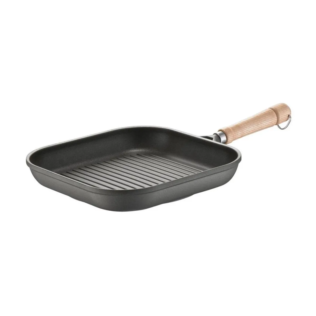 Berndes Grillpan Bonanza Essenhouten Steel 28x28cm - Grijs