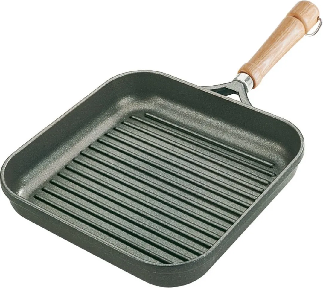 Berndes Grillpan Bonanza Essenhouten Steel 28x28cm - Grijs