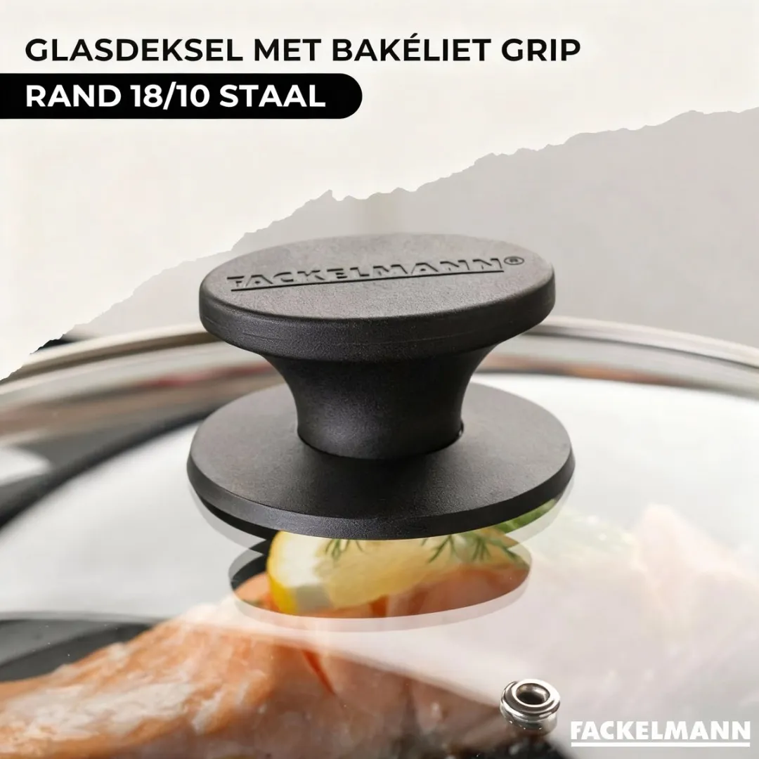 Fackelmann Etherna Set 5-delig Roestvrij Staal - 3 Potten 16/20/24cm + 2 Pannen 24/28cm