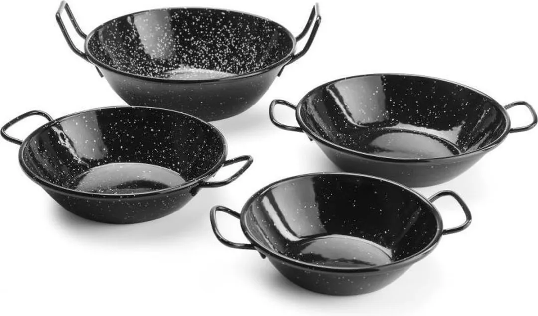 HENDI Diepe Paëllaschaal 245mm - Zwart