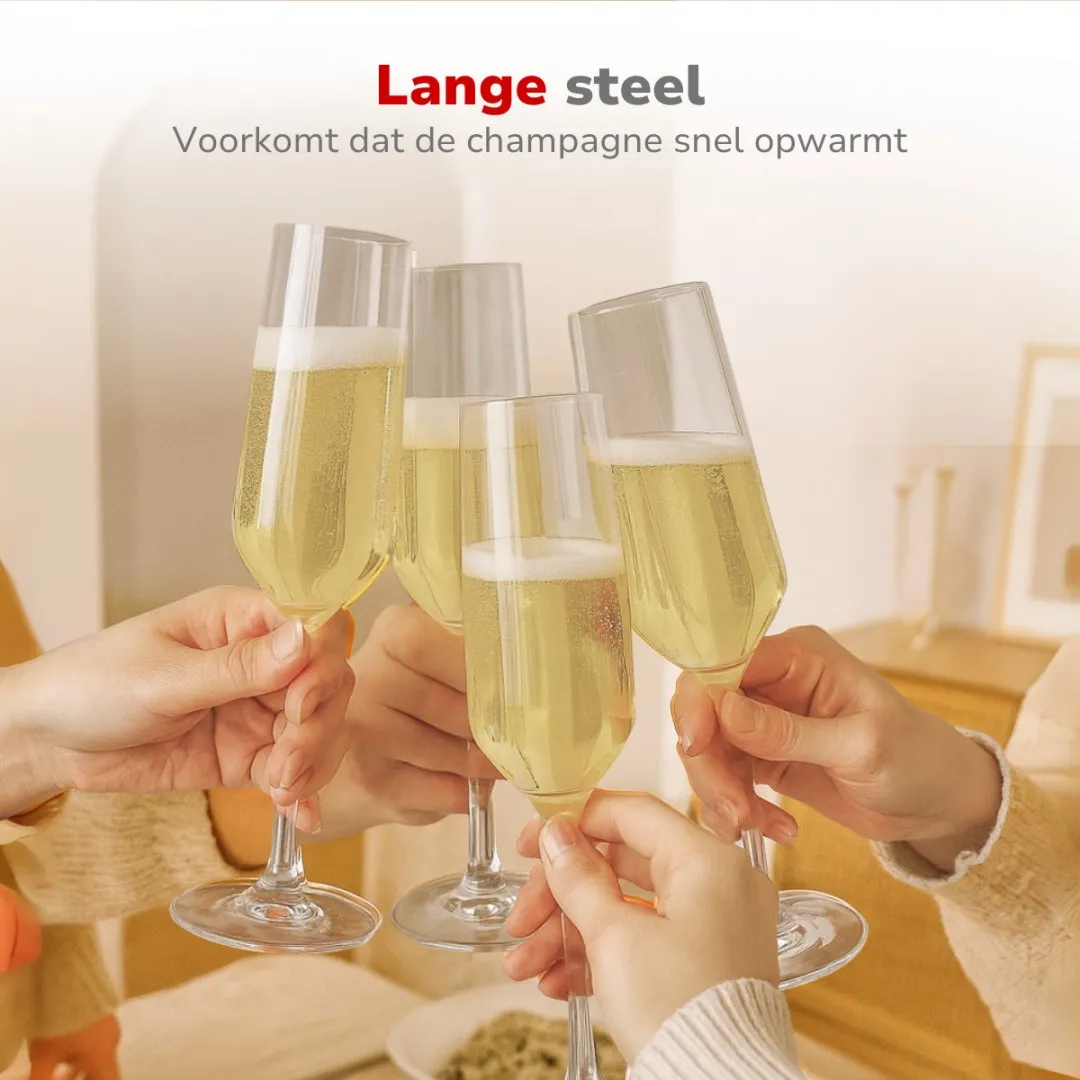 Alpina Champagneglazen Flûte 220ml - 6 Stuks