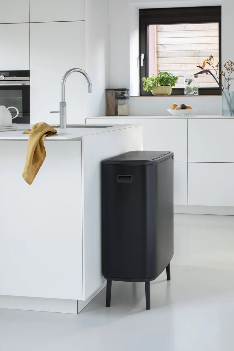 Brabantia Bo Touch Bin Hi Prullenbak 60L - 1 Vak Matt Black - afbeelding 6 van 6