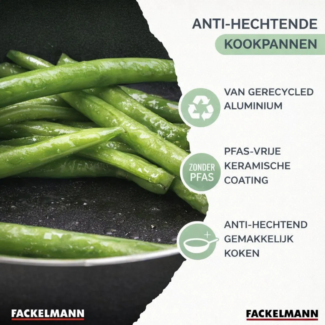 Fackelmann 9433150B88 Kookset - 11-delig - 16-30cm - Zwart/Groen