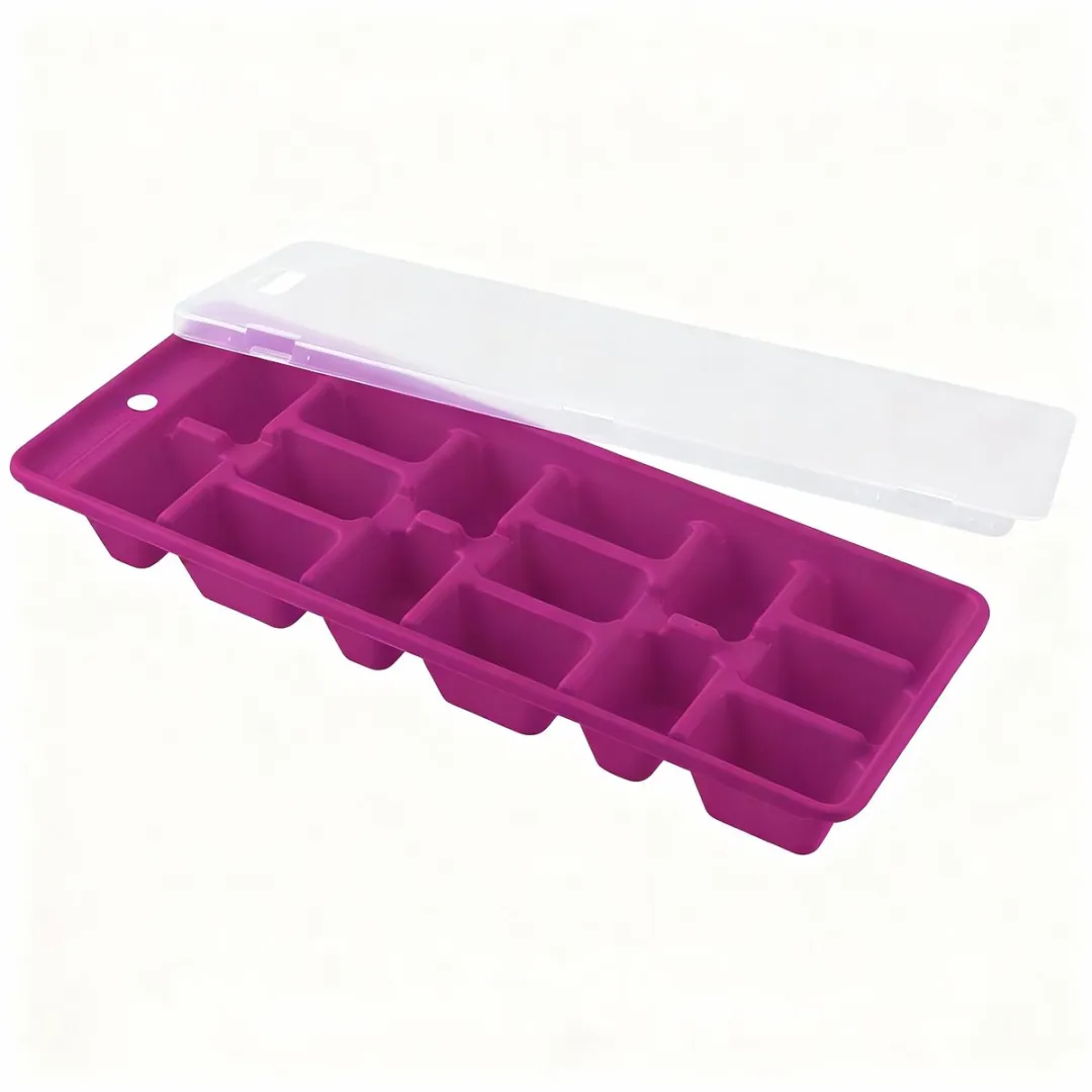 Fackelmann IJsblokjesvorm 15 Stuks - 25x10cm - Blauw/Fuchsia/ Groen