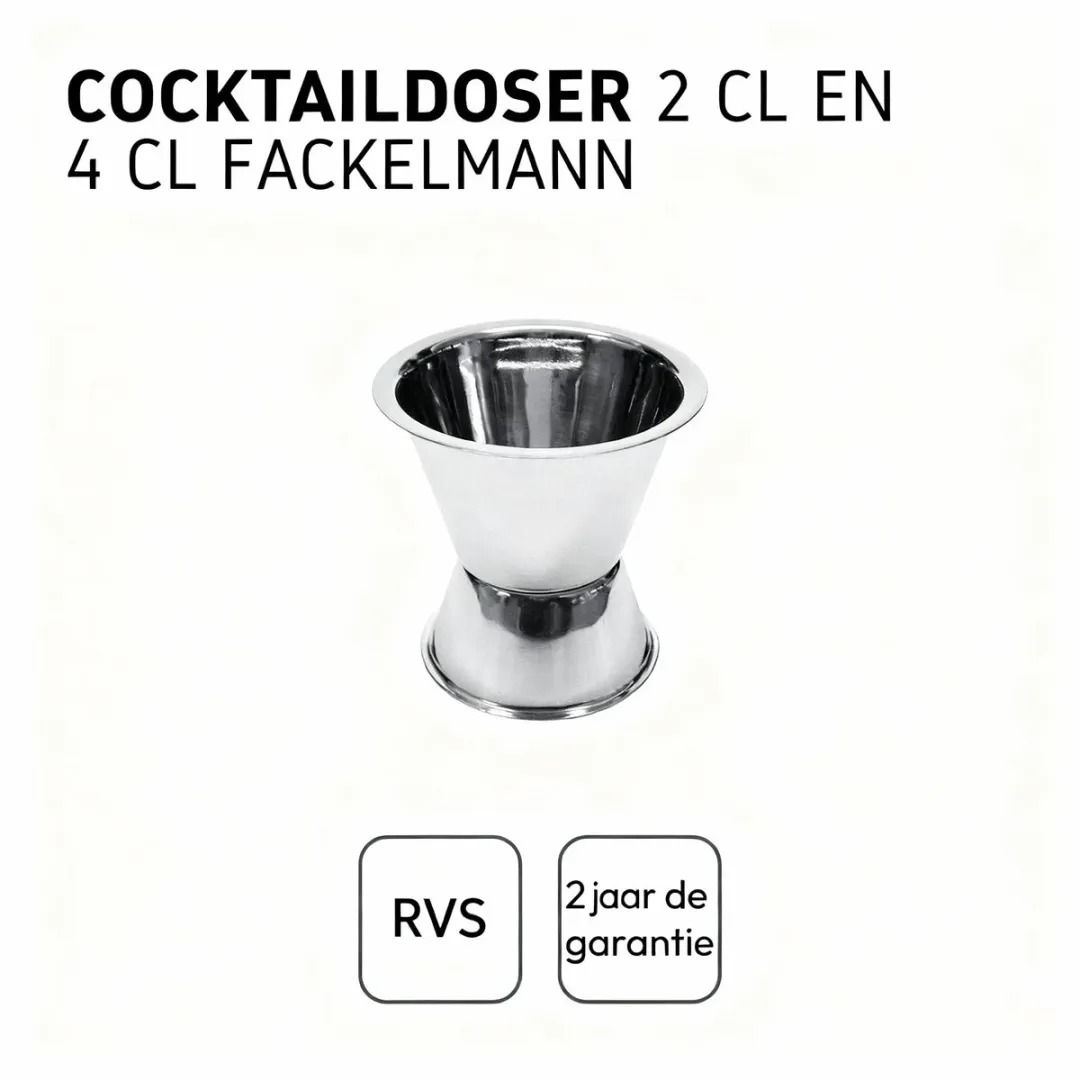 Fackelmann 49822 Alcoholmaatje 4cl - Roestvrij staal