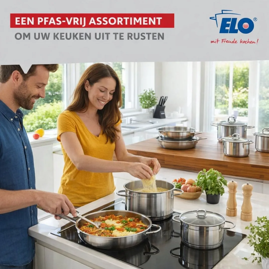 Fackelmann Elo Profi Brillant Keukengerei Set 4-delig - 28/24/20/14cm Roestvrij staal