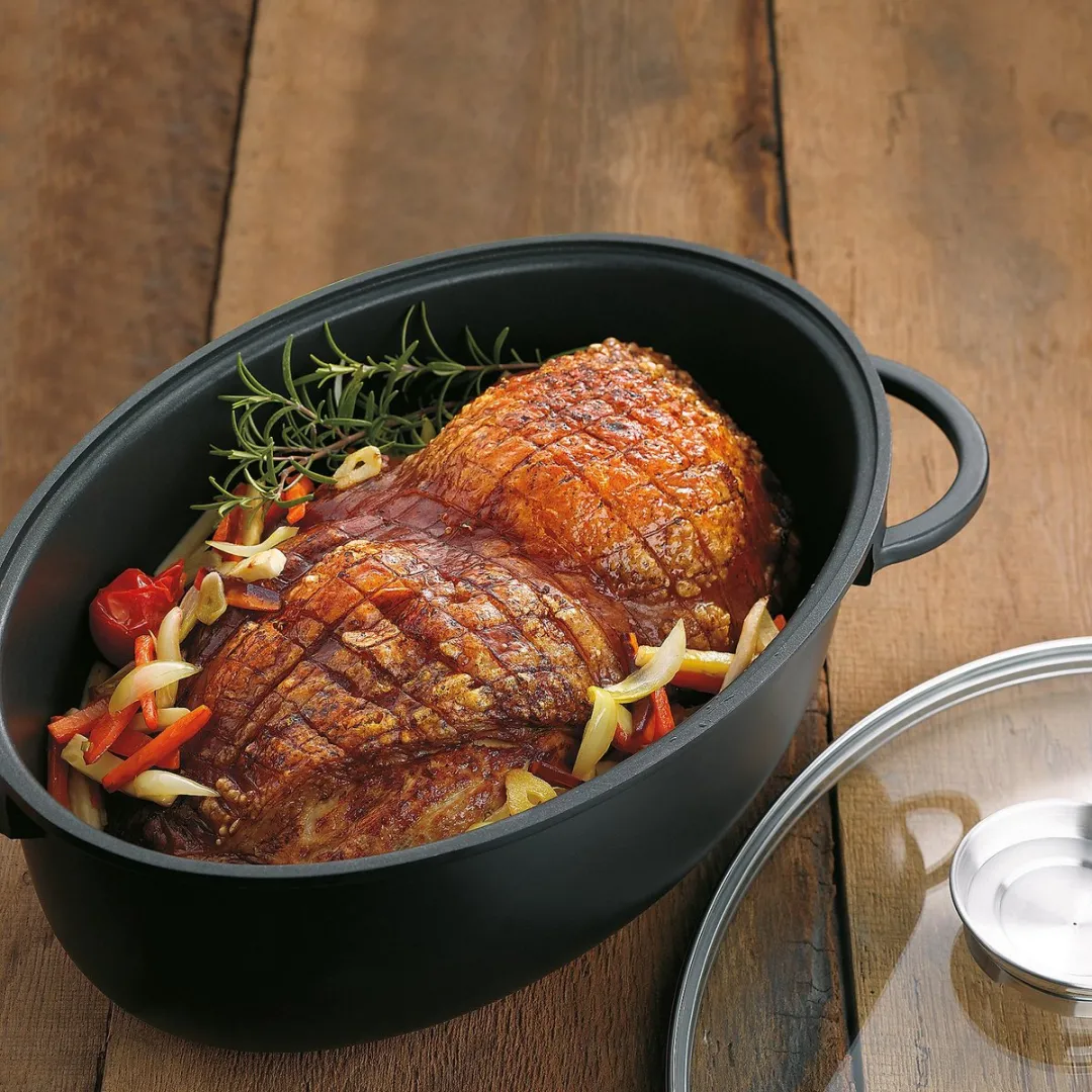 Kela Kerros Ovale Braadpan 45x28cm - 8L - Zwart - afbeelding 3 van 6