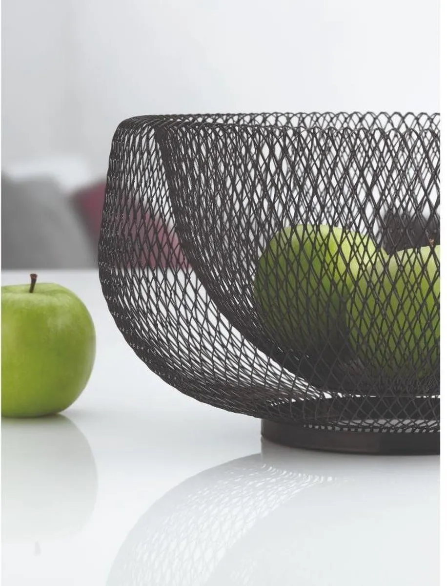 Kela Marlo Fruitmand Metaal Ø28.5cm - Zwart