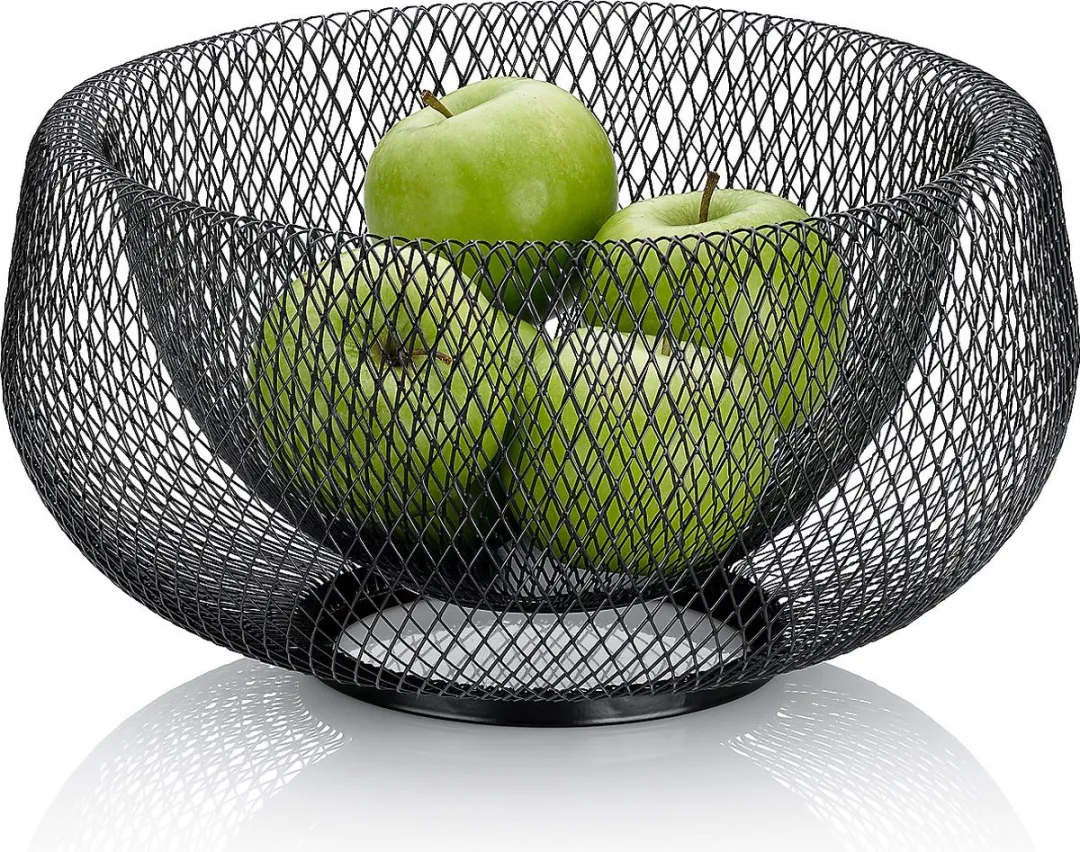 Kela Marlo Fruitmand Metaal Ø28.5cm - Zwart