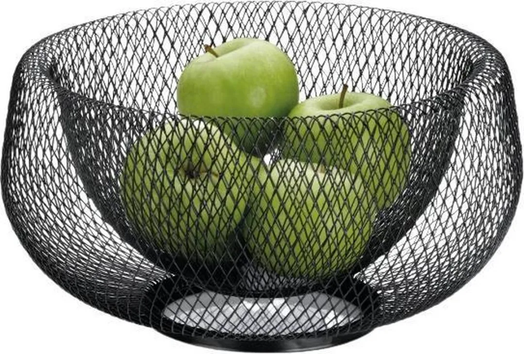 Kela Marlo Fruitmand Metaal Ø28.5cm - Zwart