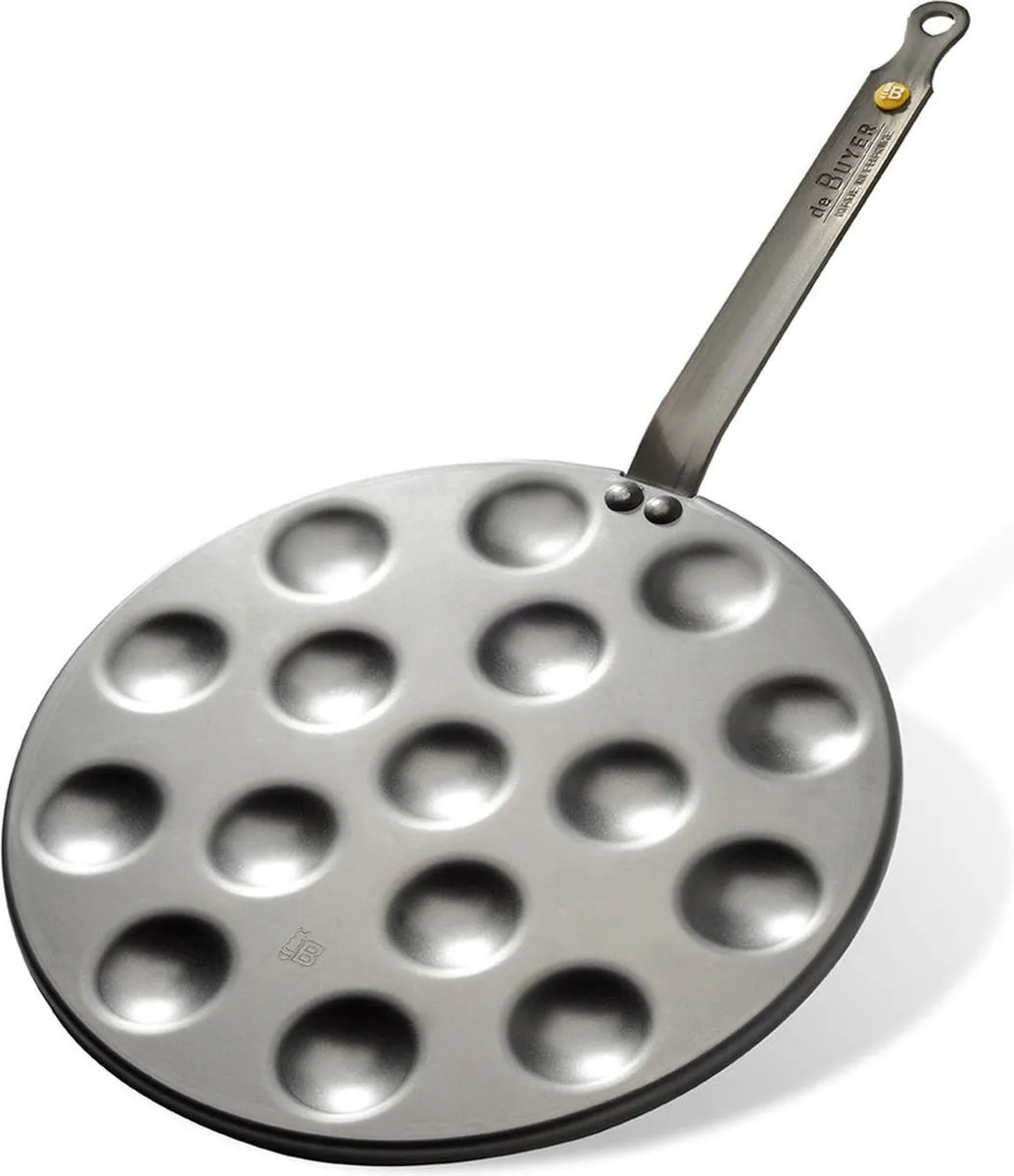 DeBuyer Mineral B Poffertjespan 27cm - 16 Poffertjes - Zilver