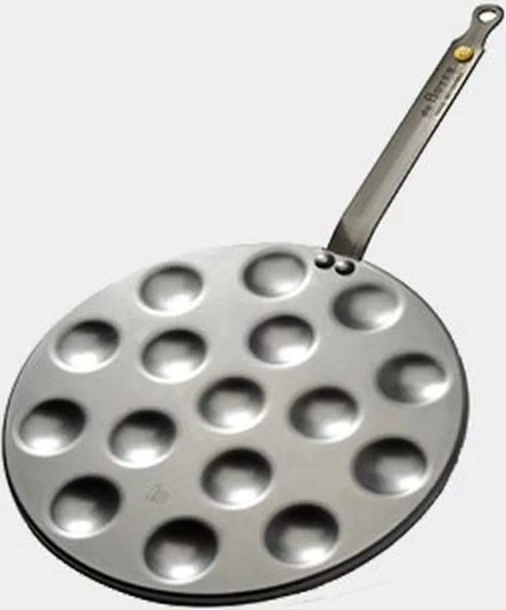 DeBuyer Mineral B Poffertjespan 27cm - 16 Poffertjes - Zilver