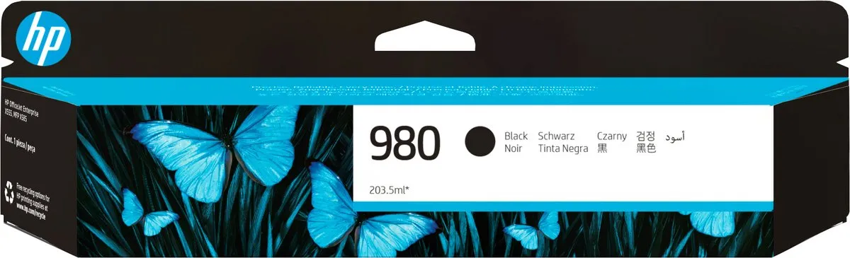 HP 980 Inktcartridge D8J10A - Zwart