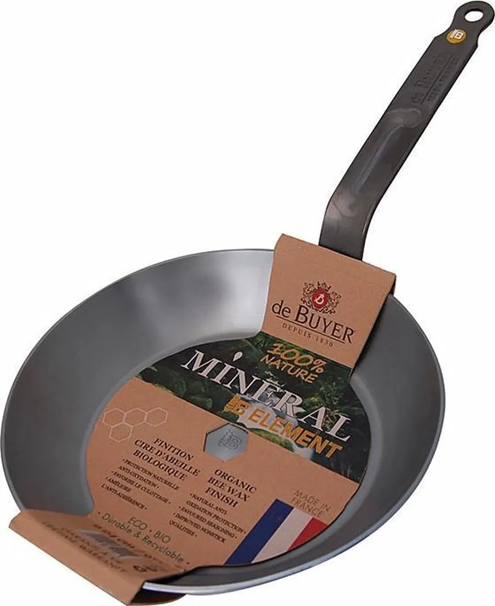 DeBuyer Mineral B Element Koekenpan 20cm - Zilver