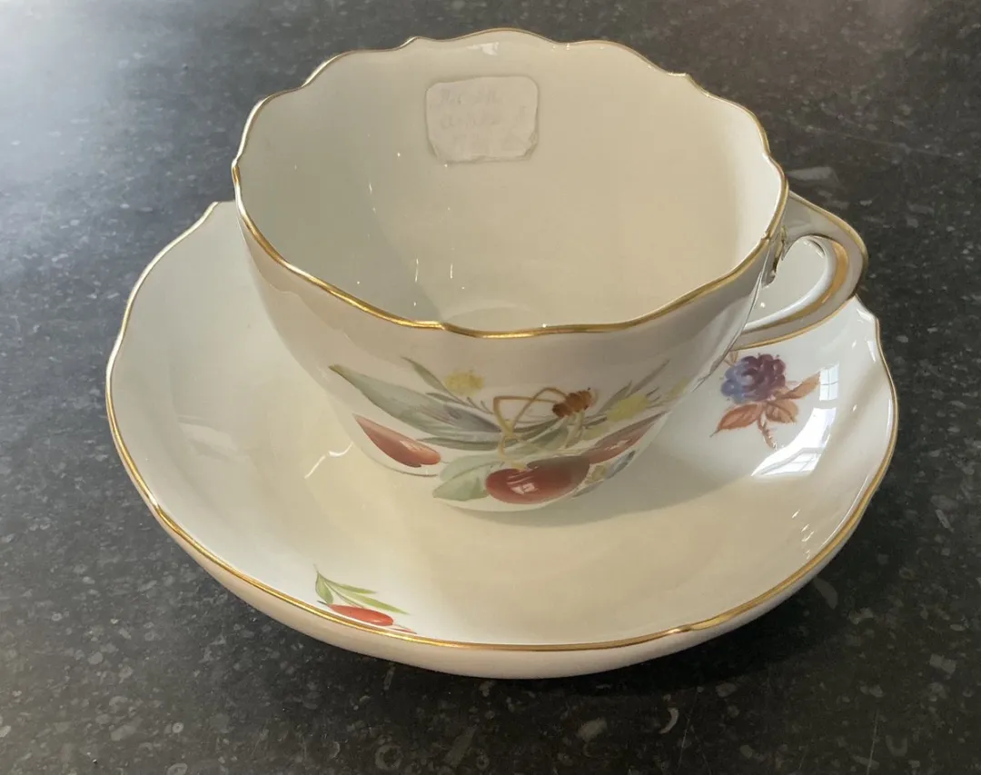 Meissen New Cutout Koffiekopjes - 2 Stuks - Veelkleurig