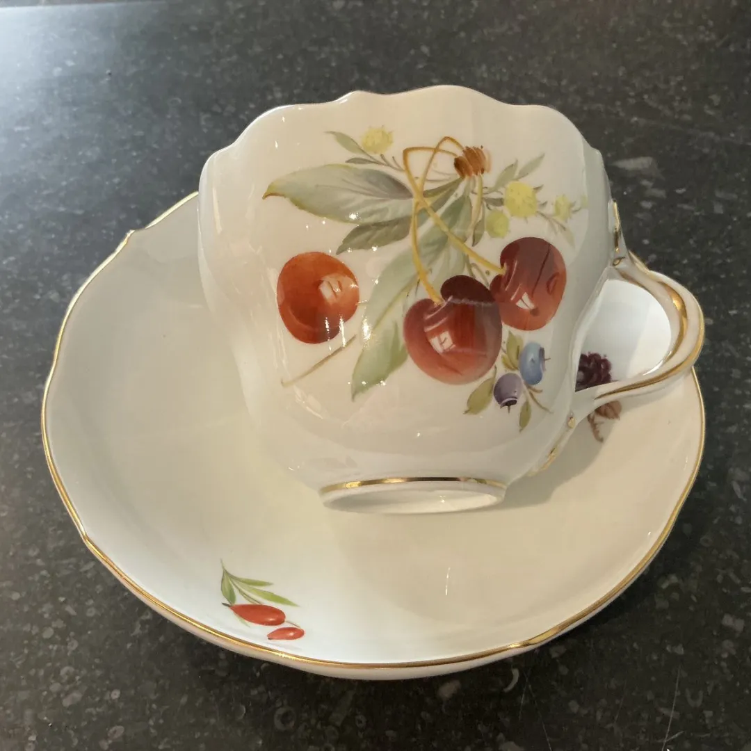 Meissen New Cutout Koffiekopjes - 2 Stuks - Veelkleurig