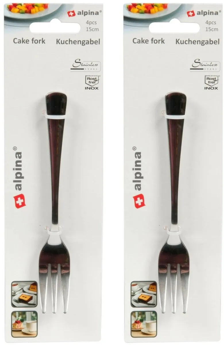 Alpina RVS Taartvorkjes 20 Stuks - 15cm