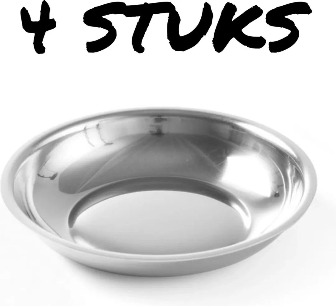 HENDI Suiker- en Slagroomschaaltjes 452325 - Set van 4 - Ø10cm