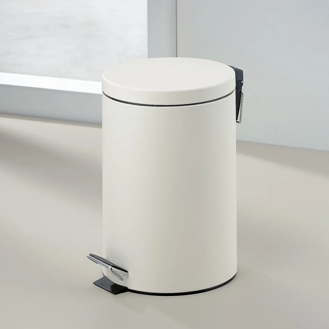 Kela Keuken Afvalemmer 12L - Metaal - Beige