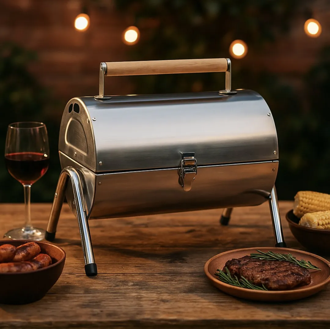 Alpina Tafel BBQ Houtskool 30cm - Zilver