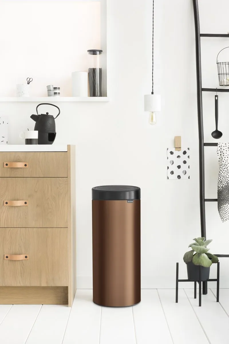 Brabantia Touch Bin Prullenbak 30L - Warm Bronze/Matt Black