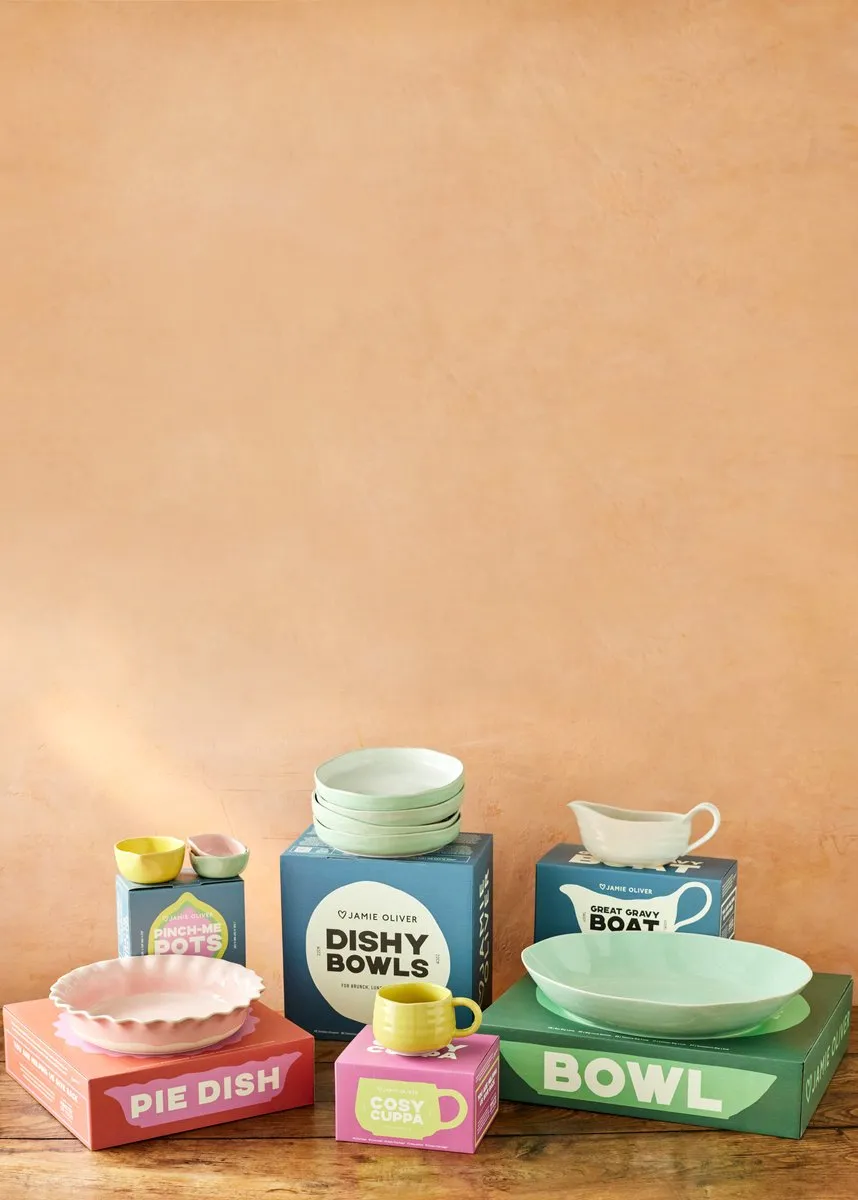 Big Love Bowl Serveerkom, Serveerschaal, Keramiek, Groen, 39 x 32 x 7 cm - Jamie Oliver | Big Love