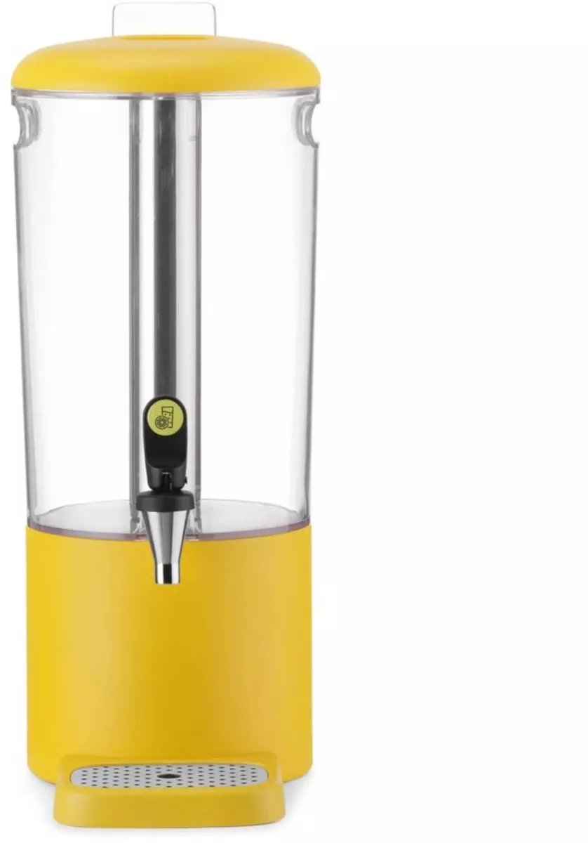 HENDI Sapdispenser 8L - RVS - Geel - afbeelding 6 van 6