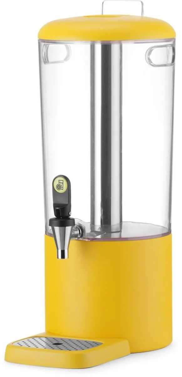 HENDI Sapdispenser 8L - RVS - Geel