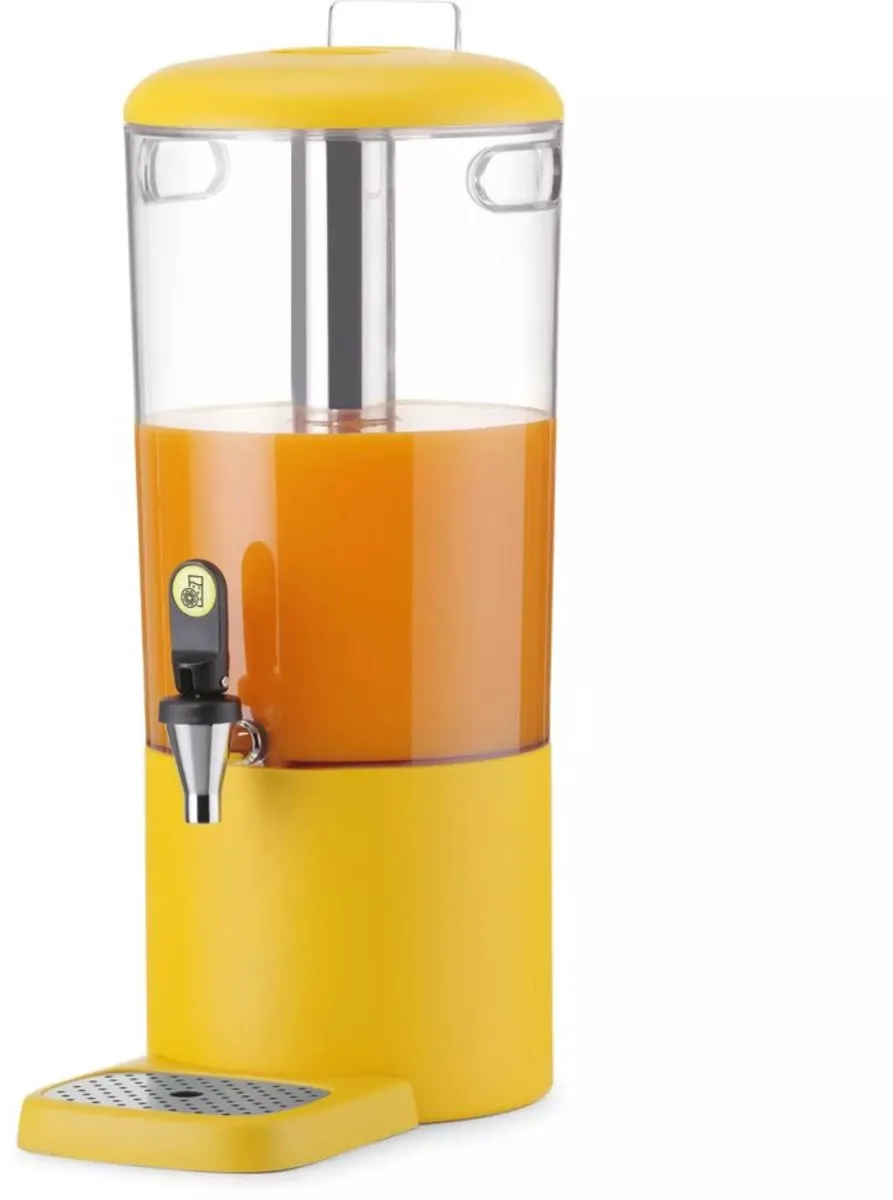 HENDI Sapdispenser 8L - RVS - Geel