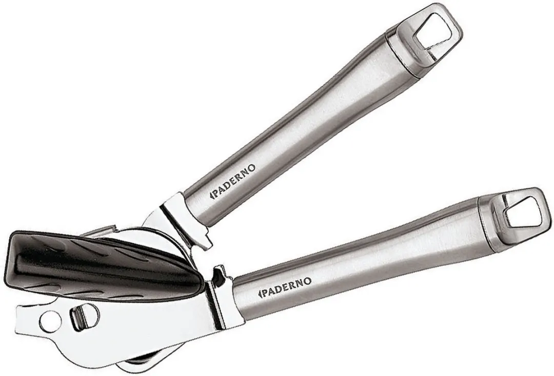 Paderno Blikopener RVS 21cm - Zilver/Zwart