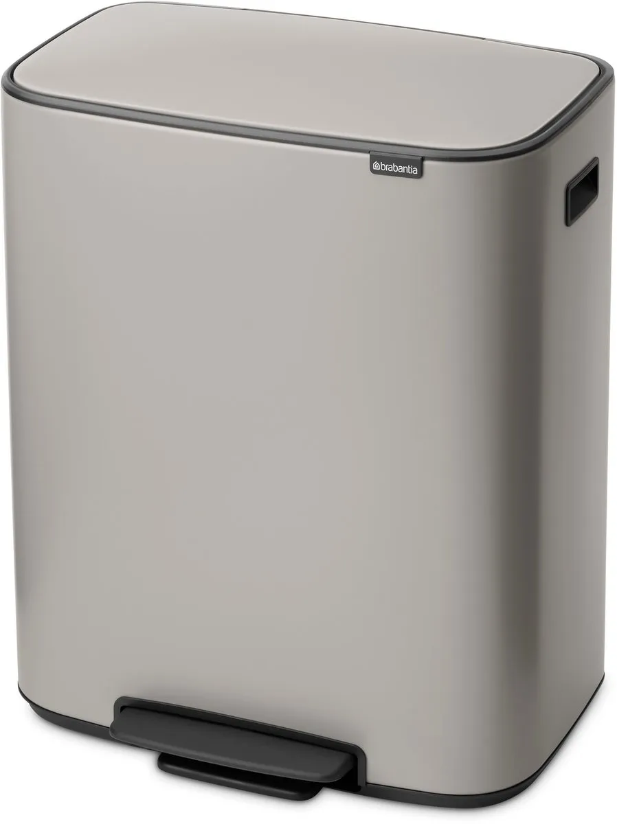 Brabantia Bo Prullenbak 60L - 1 vak - Soft Grey
