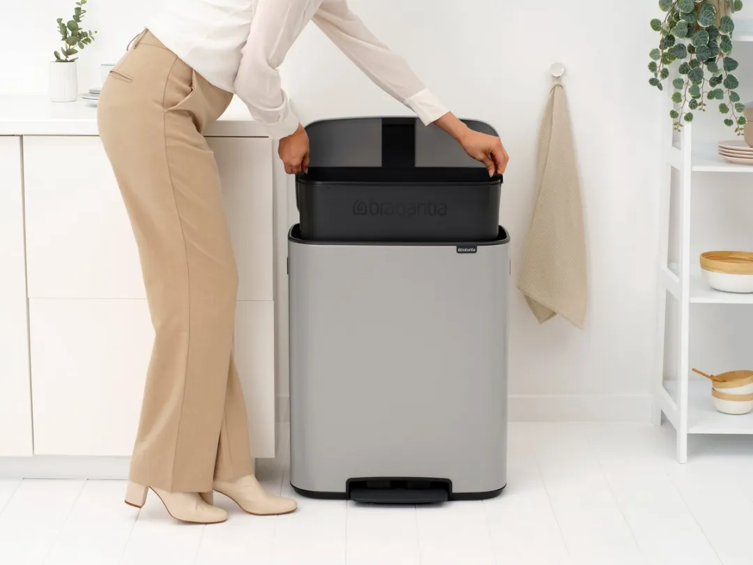 Brabantia Bo Prullenbak 60L - 1 vak - Soft Grey