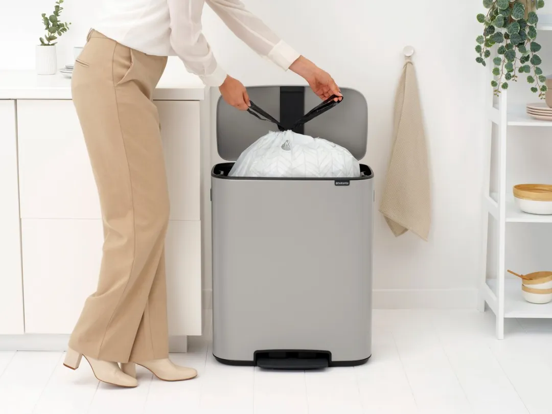 Brabantia Bo Prullenbak 60L - 1 vak - Soft Grey