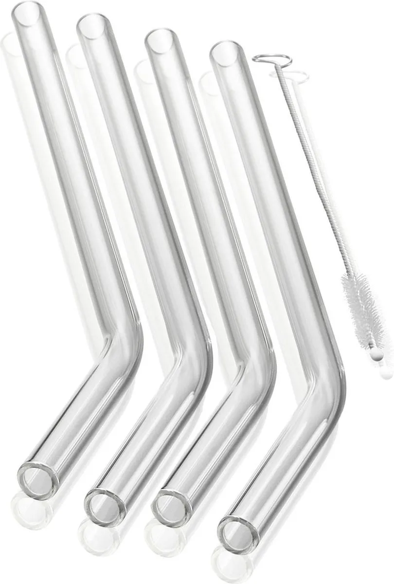 GEFU Glas Rietjes Herbruikbaar Set van 4
