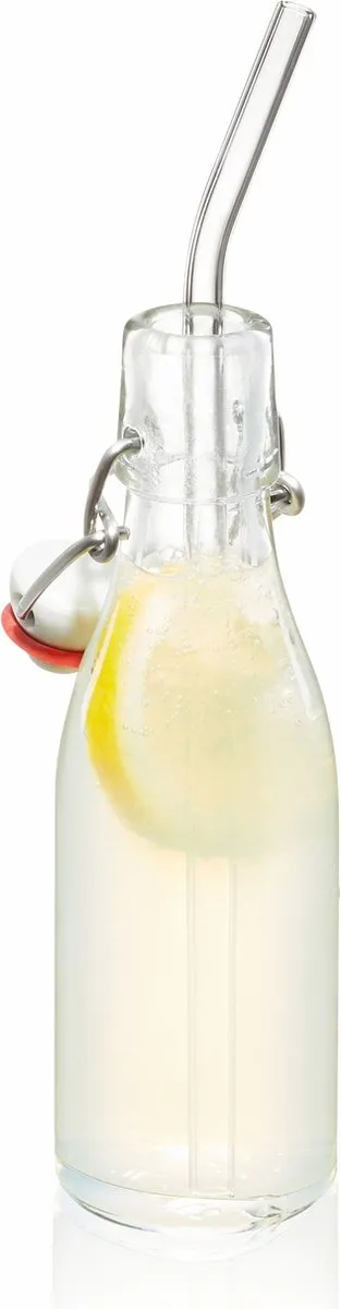 GEFU Glas Rietjes Herbruikbaar Set van 4 - Transparant