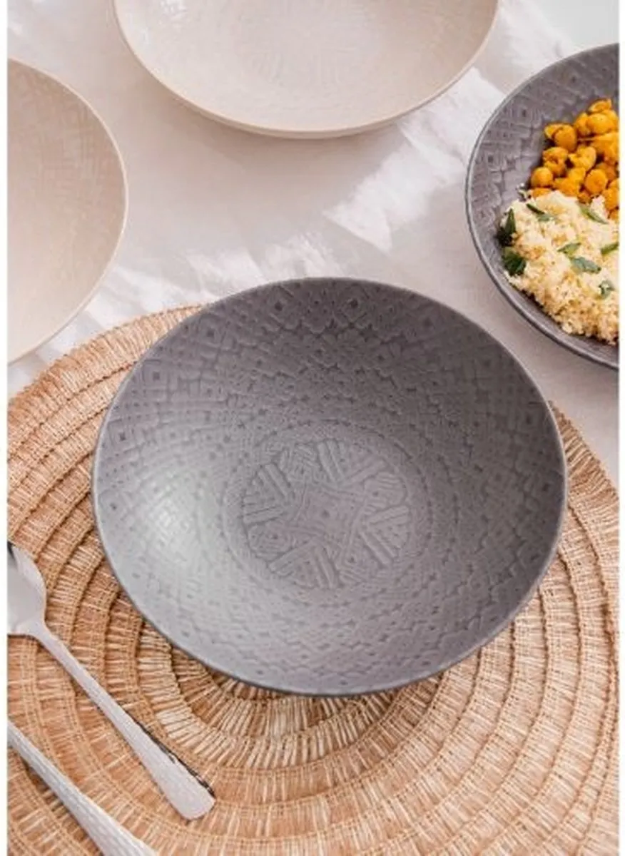 KitchenCraft Pastaschalen Set 4-delig - 22cm - Grijs