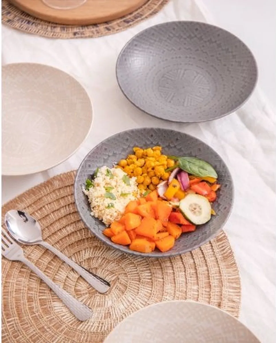 KitchenCraft Pastaschalen Set 4-delig - 22cm - Grijs - afbeelding 6 van 6