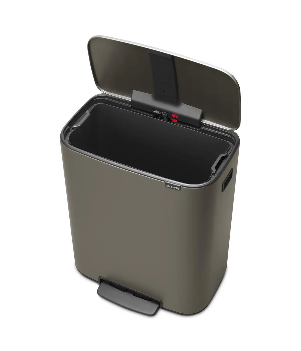 Brabantia Bo Prullenbak 60L - 1 Vak - Platinum