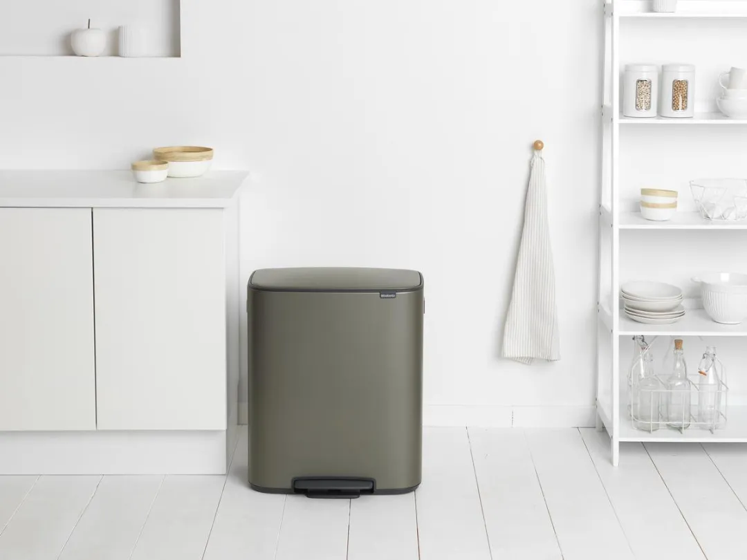 Brabantia Bo Prullenbak 60L - 1 Vak - Platinum