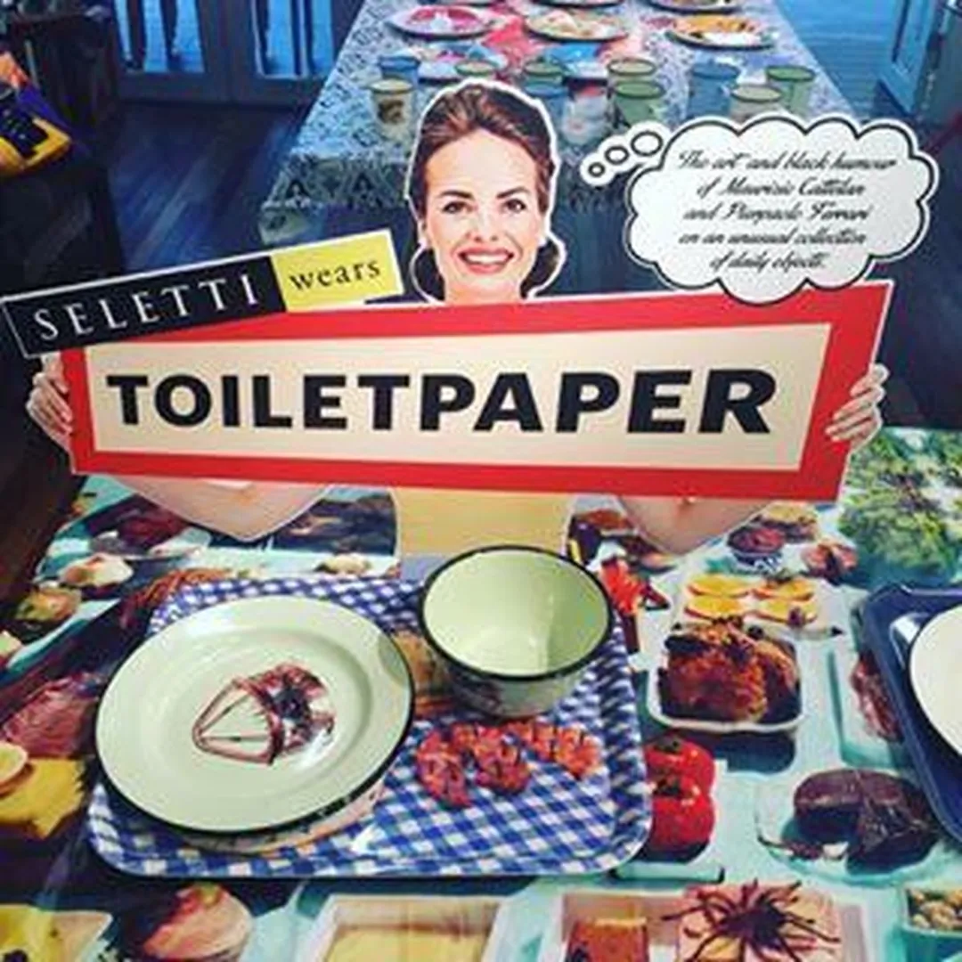 Seletti 16839 Emaille Bord - 26cm - Toiletpaper Ontstopper - 2 Stuks