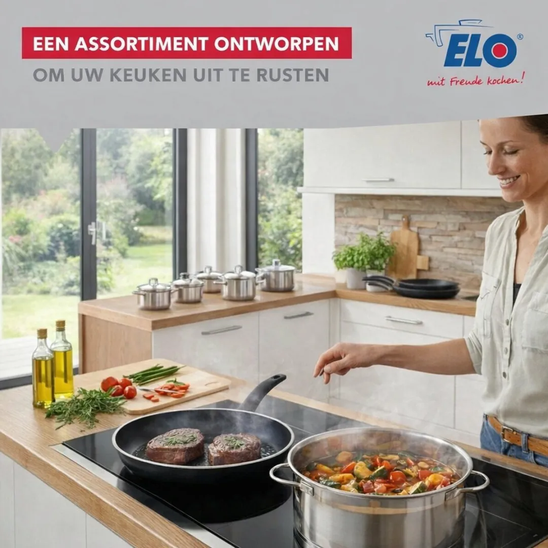 Fackelmann Elo Prima Keukengerei Set 4-delig - 28/24/16/14cm - Roestvrij staal